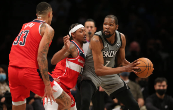 篮网104-90轻取奇才 杜兰特25分里程碑哈登14+9 比尔19分 篮网104-90轻取奇才 杜兰特25分里程碑哈登14+9 比尔19分