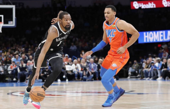 篮网120-96轻取雷霆 杜兰特33分哈登16+13 米尔斯9三分 篮网120-96轻取雷霆 杜兰特33分哈登16+13 米尔斯9三分