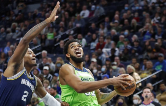 唐斯21分爱德华兹23分 森林狼138-95擒灰熊迎3连胜 唐斯21分爱德华兹23分 森林狼138-95擒灰熊迎3连胜