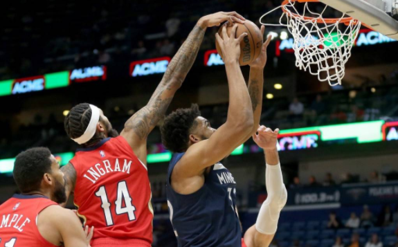 森林狼110-96胜鹈鹕拿下4连胜 唐斯28+10英格拉姆9分 森林狼110-96胜鹈鹕拿下4连胜 唐斯28+10英格拉姆9分