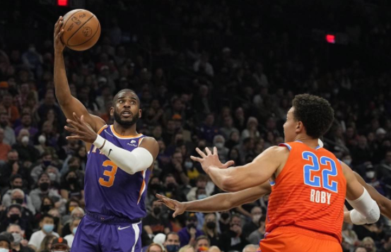 布克狂砍38分率6人上双 太阳115-97轻取雷霆获两连胜 布克狂砍38分率6人上双 太阳115-97轻取雷霆获两连胜