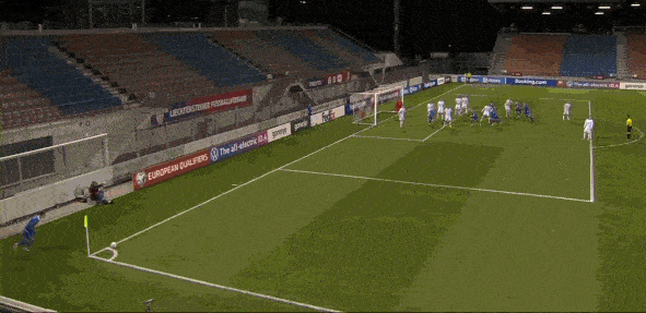 列支敦士登妖锋角球破门 列支敦士登妖锋角球破门