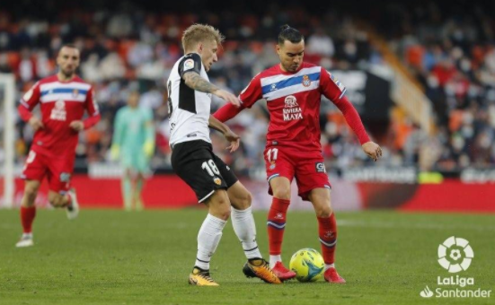 西甲-西班牙人2-1瓦伦西亚 武磊未出场德托马斯点射普阿多绝杀 西甲-西班牙人2-1瓦伦西亚 武磊未出场德托马斯点射普阿多绝杀