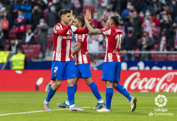 西甲-马竞2-0巴列卡诺终结四连败 科雷亚双响卡拉斯科中框 西甲-马竞2-0巴列卡诺终结四连败 科雷亚双响卡拉斯科中框