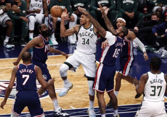 字母哥31+9+7杜兰特29分 哈登萎靡 雄鹿121-109轻取篮网 字母哥31+9+7杜兰特29分 哈登萎靡 雄鹿121-109轻取篮网