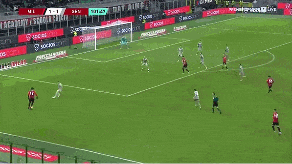 米兰妖锋吊射破门 米兰妖锋吊射破门