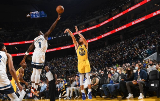 库里29分唐斯31+13 克莱23分勇士124-115擒森林狼迎4连胜 库里29分唐斯31+13 克莱23分勇士124-115擒森林狼迎4连胜