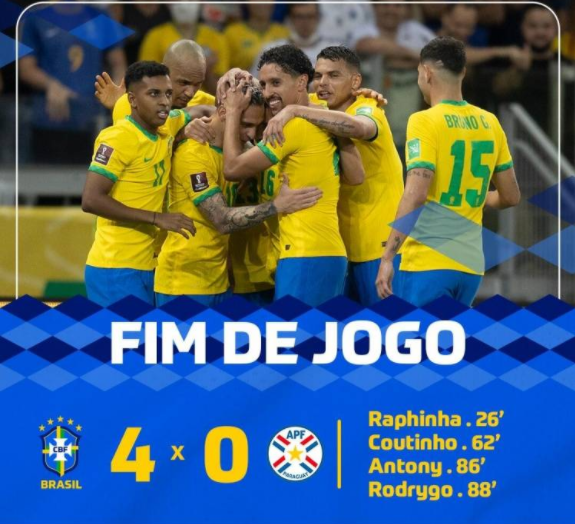 世预赛-巴西4-0巴拉圭 库鸟穿云箭皇马妖星处子球 世预赛-巴西4-0巴拉圭 库鸟穿云箭皇马妖星处子球