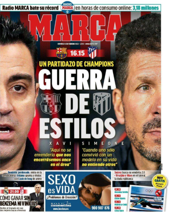 西甲-巴萨VS马竞前瞻:争四关键战 登贝莱解封首发出战 西甲-巴萨VS马竞前瞻:争四关键战 登贝莱解封首发出战