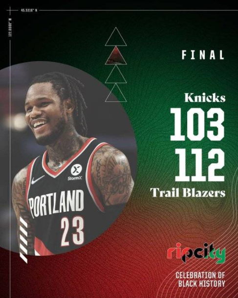 西蒙斯30分兰德尔28+16 开拓者112-103大逆转胜尼克斯 西蒙斯30分兰德尔28+16 开拓者112-103大逆转胜尼克斯