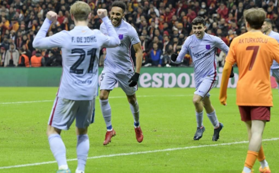 欧联-巴萨2-1逆转加拉塔萨雷进八强 佩德里神作奥巴梅扬破门 欧联-巴萨2-1逆转加拉塔萨雷进八强 佩德里神作奥巴梅扬破门