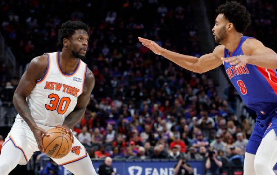 兰德尔20+7+5状元18分 尼克斯104-102险胜活塞获三连胜 兰德尔20+7+5状元18分 尼克斯104-102险胜活塞获三连胜