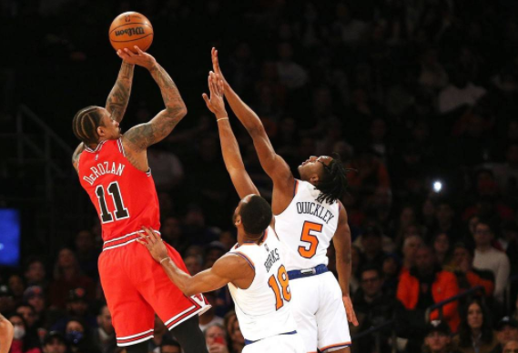 尼克斯109-104胜公牛 兰德尔低迷德罗赞37+6 巴雷特28分 尼克斯109-104胜公牛 兰德尔低迷德罗赞37+6 巴雷特28分