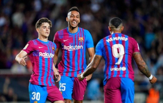 西甲-巴萨3-1塞尔塔 奥巴梅扬双响登贝莱两送助攻 西甲-巴萨3-1塞尔塔 奥巴梅扬双响登贝莱两送助攻