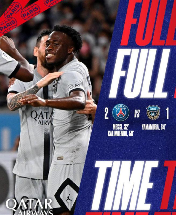 热身赛-巴黎2-1战胜川崎前锋 梅西破门卡利姆恩多建功 热身赛-巴黎2-1战胜川崎前锋 梅西破门卡利姆恩多建功