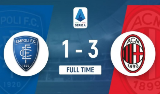 意甲-米兰3-1恩波利 莱奥传射雷比奇破门萨&卡拉&克亚尔伤退 意甲-米兰3-1恩波利 莱奥传射雷比奇破门萨&卡拉&克亚尔伤退