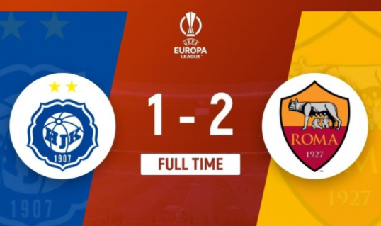 欧联-罗马2-1战胜赫尔辛基 亚伯拉罕头球破门沙拉维造乌龙 欧联-罗马2-1战胜赫尔辛基 亚伯拉罕头球破门沙拉维造乌龙