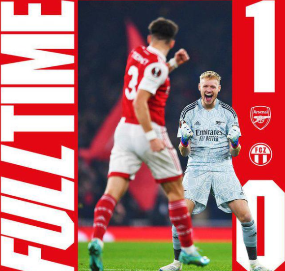 欧联-阿森纳1-0苏黎世锁定小组头名 蒂尔尼远射破门 欧联-阿森纳1-0苏黎世锁定小组头名 蒂尔尼远射破门