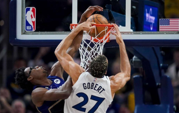 NBA-森林狼115-101轻取步行者 唐斯准三双哈里伯顿14助攻 戈贝尔21+16 NBA-森林狼115-101轻取步行者 唐斯准三双哈里伯顿14助攻 戈贝尔21+16