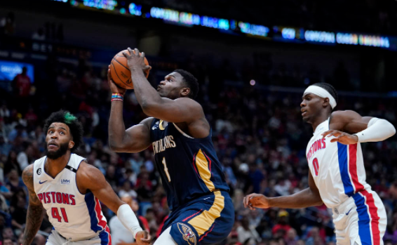 NBA-鹈鹕主场104-98击退活塞迎5连胜 锡安29+10+5瓦兰砍两双 NBA-鹈鹕主场104-98击退活塞迎5连胜 锡安29+10+5瓦兰砍两双