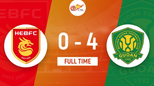 中超-国安4-0送河北联赛24连败 阮奇龙双响潘喜明自摆乌龙 中超-国安4-0送河北联赛24连败 阮奇龙双响潘喜明自摆乌龙