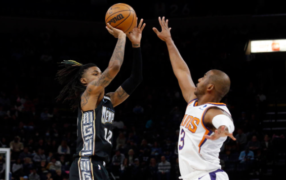 保罗14+6莫兰特34分 太阳8人上双125-108擒灰熊结束3连败 保罗14+6莫兰特34分 太阳8人上双125-108擒灰熊结束3连败