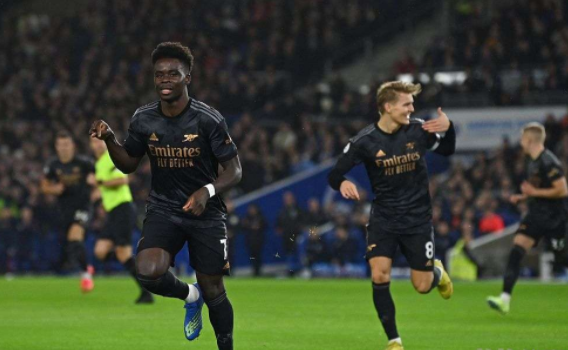 英超-阿森纳4-2布莱顿7分领跑 萨卡闪击厄德高传射马丁内利破门 英超-阿森纳4-2布莱顿7分领跑 萨卡闪击厄德高传射马丁内利破门