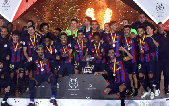 西超杯-巴萨3-1战胜皇马14次夺冠 莱万加维互相传射佩德里本泽马破门 西超杯-巴萨3-1战胜皇马14次夺冠 莱万加维互相传射佩德里本泽马破门