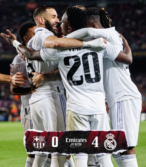 国王杯-本泽马3射1传维尼修斯传射+造点 皇马总分4-1淘汰巴萨晋级决赛 国王杯-本泽马3射1传维尼修斯传射+造点 皇马总分4-1淘汰巴萨晋级决赛