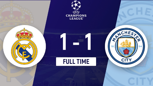 欧冠-维尼修斯世界波德布劳内穿云箭扳平 皇马1-1战平曼城 欧冠-维尼修斯世界波德布劳内穿云箭扳平 皇马1-1战平曼城