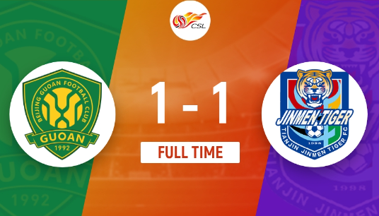 中超-国安1-1战平十人津门虎,巴顿破旧主球门,王子铭绝平 中超-国安1-1战平十人津门虎,巴顿破旧主球门,王子铭绝平