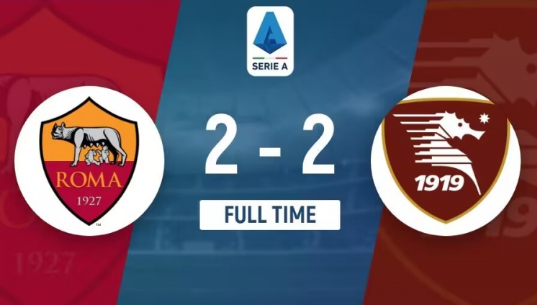 意甲-沙拉维破门马蒂奇抽射建功 罗马2-2战平萨勒尼塔纳 意甲-沙拉维破门马蒂奇抽射建功 罗马2-2战平萨勒尼塔纳