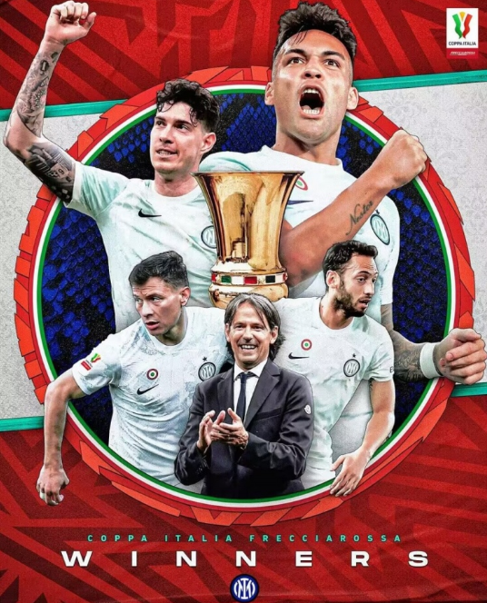 意大利杯:国米2-1佛罗伦萨逆转夺冠,劳塔罗梅开二度 意大利杯:国米2-1佛罗伦萨逆转夺冠,劳塔罗梅开二度