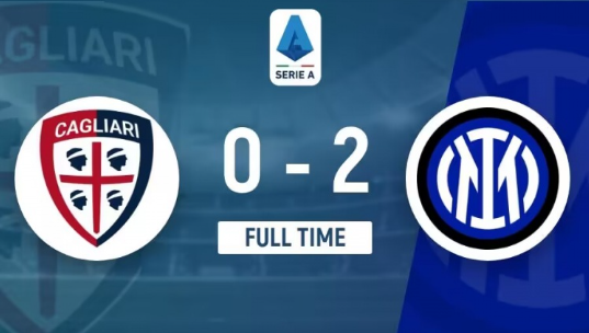 意甲:卡利亚里0-2不敌国米,劳塔罗进球,邓弗里斯破门 意甲:卡利亚里0-2不敌国米,劳塔罗进球,邓弗里斯破门