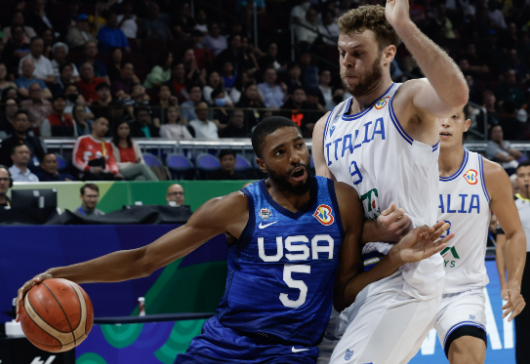 布里奇斯24+7里夫斯12分 美国100-63大胜意大利进4强 布里奇斯24+7里夫斯12分 美国100-63大胜意大利进4强