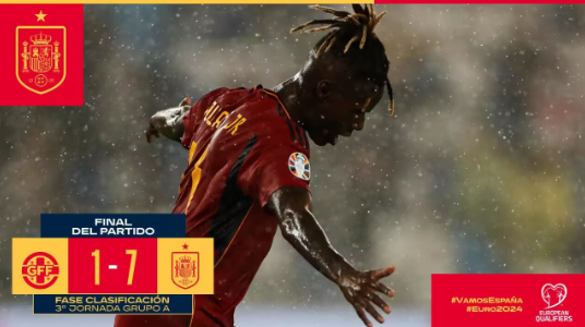 欧预赛-格鲁吉亚1-7惨负西班牙,莫拉塔戴帽,亚马尔破门 欧预赛-格鲁吉亚1-7惨负西班牙,莫拉塔戴帽,亚马尔破门