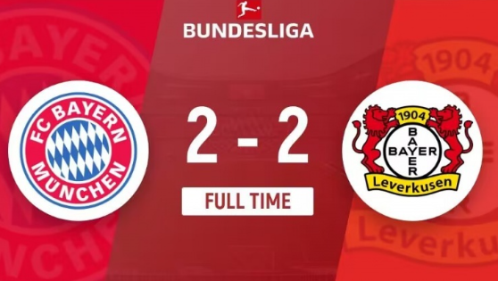 德甲-拜仁2-2战平勒沃库森,凯恩头槌,帕拉西奥斯点球绝平 德甲-拜仁2-2战平勒沃库森,凯恩头槌,帕拉西奥斯点球绝平