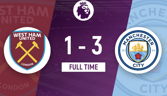 英超-曼城3-1逆转西汉姆取五连胜登顶 多库首球B席传射哈兰德建功 英超-曼城3-1逆转西汉姆取五连胜登顶 多库首球B席传射哈兰德建功