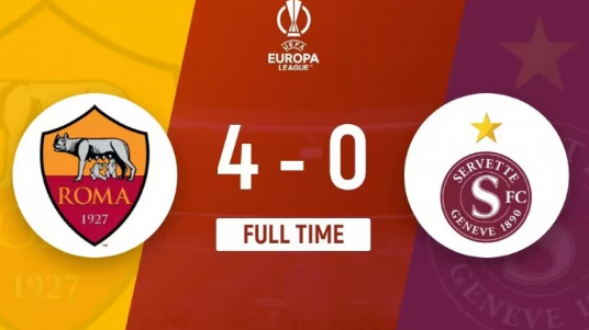 欧联-罗马4-0轻取塞尔维特 佩7传射+伤退贝洛蒂双响卢卡库破门 欧联-罗马4-0轻取塞尔维特 佩7传射+伤退贝洛蒂双响卢卡库破门