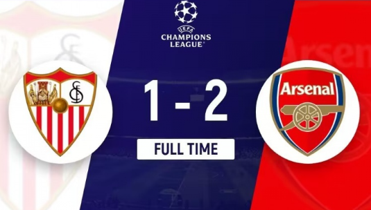 欧冠-塞维利亚1-2不敌阿森纳 热苏斯传射建功,马丁内利破门 欧冠-塞维利亚1-2不敌阿森纳 热苏斯传射建功,马丁内利破门