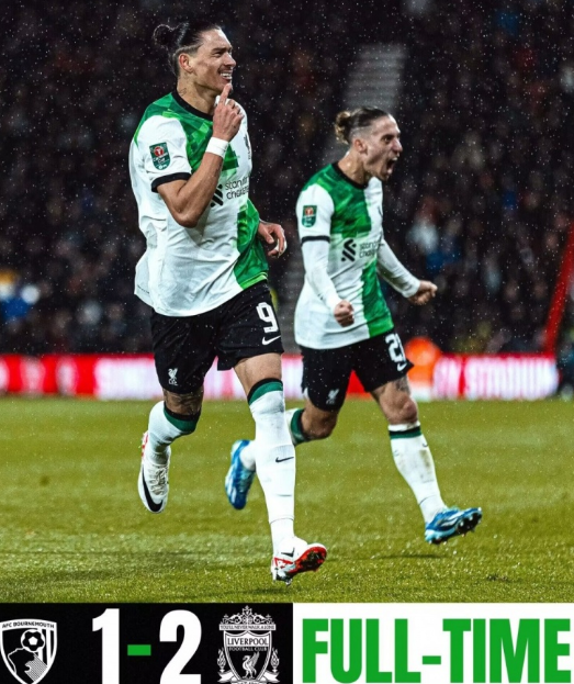 英联杯-伯恩茅斯1-2不敌利物浦 加克波破门,努涅斯世界波 英联杯-伯恩茅斯1-2不敌利物浦 加克波破门,努涅斯世界波