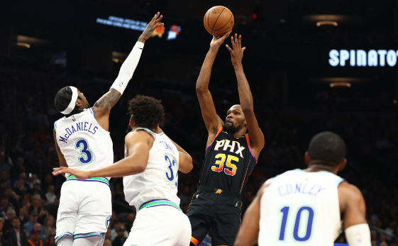 布克杜兰特合砍62+10+11 太阳多点开花133-115终结森林狼7连胜 布克杜兰特合砍62+10+11 太阳多点开花133-115终结森林狼7连胜