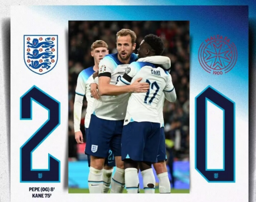 欧预赛:英格兰2-0战胜马耳他,福登造乌龙,凯恩破门 欧预赛:英格兰2-0战胜马耳他,福登造乌龙,凯恩破门