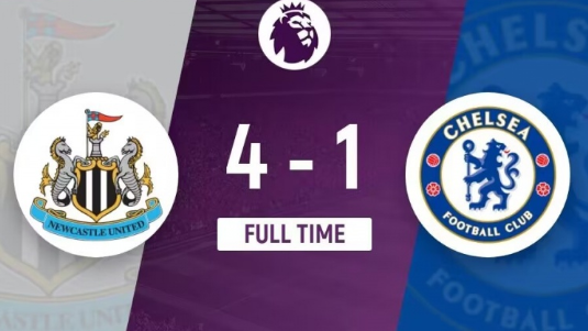 英超-纽卡斯尔4-1大胜切尔西,纽卡四人破门,詹姆斯染红 英超-纽卡斯尔4-1大胜切尔西,纽卡四人破门,詹姆斯染红