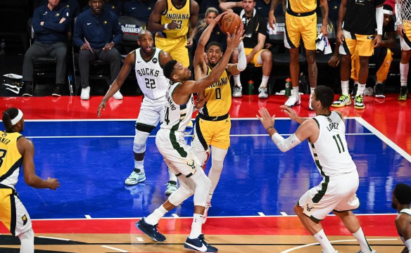 哈利伯顿27+7+15 字母哥37+10 步行者128-119胜雄鹿挺进锦标赛决赛 哈利伯顿27+7+15 字母哥37+10 步行者128-119胜雄鹿挺进锦标赛决赛