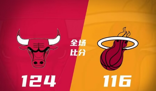 怀特砍26+11巴特勒20+7+7 公牛124-116险胜热火终结连败 怀特砍26+11巴特勒20+7+7 公牛124-116险胜热火终结连败