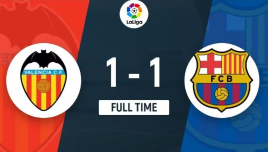 西甲-菲利克斯破门拉菲尼亚失良机 巴萨1-1平瓦伦遭3场不胜 西甲-菲利克斯破门拉菲尼亚失良机 巴萨1-1平瓦伦遭3场不胜