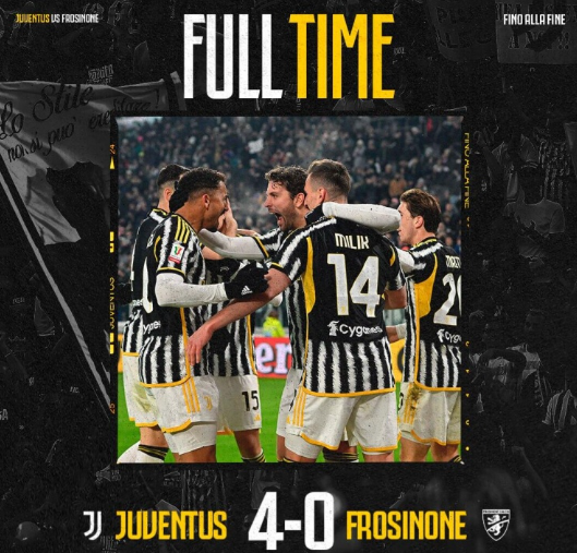 意杯-尤文4-0大胜弗洛西诺内进4强战拉齐奥 米利克戴帽伊尔迪兹建功 意杯-尤文4-0大胜弗洛西诺内进4强战拉齐奥 米利克戴帽伊尔迪兹建功