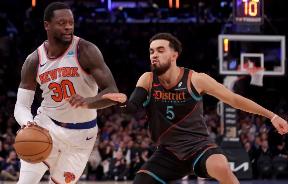 尼克斯113-109力克奇才 布伦森41+8+8 兰德尔21+8 普尔24分 尼克斯113-109力克奇才 布伦森41+8+8 兰德尔21+8 普尔24分