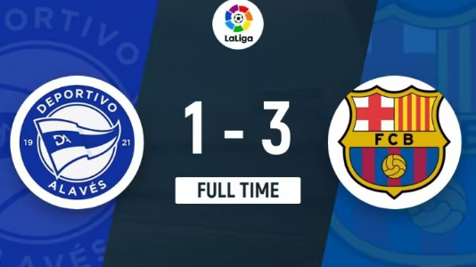 西甲-阿拉维斯主场1-3惨负巴萨,京多安传射,罗克染红 西甲-阿拉维斯主场1-3惨负巴萨,京多安传射,罗克染红